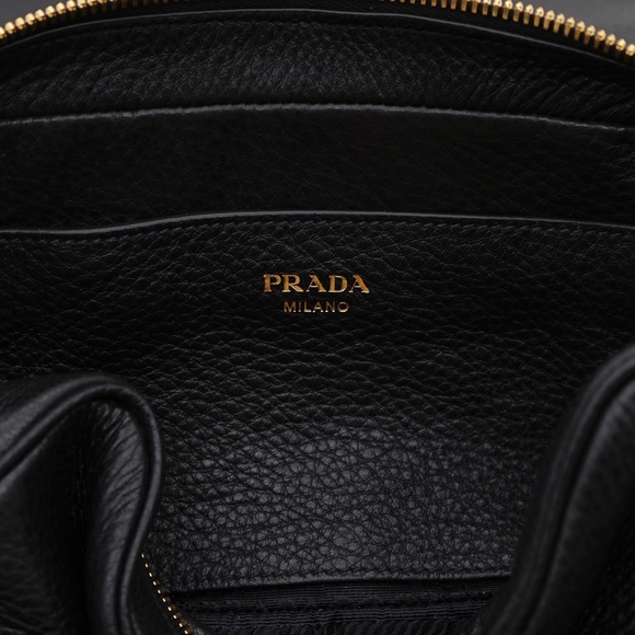 Prada Crossbody Flop Camera Bag Black Leather 1BD163 New - Picture 7 of 7